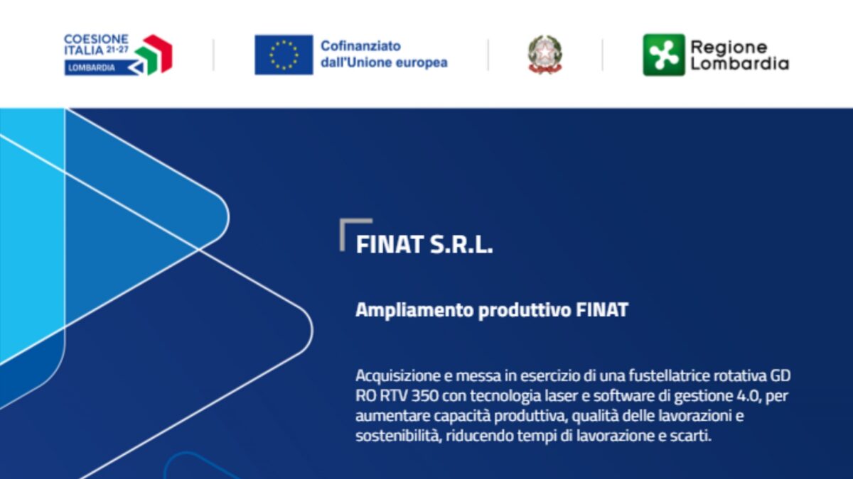Copertina Articolo PR FESR Lombardia Finat SRL