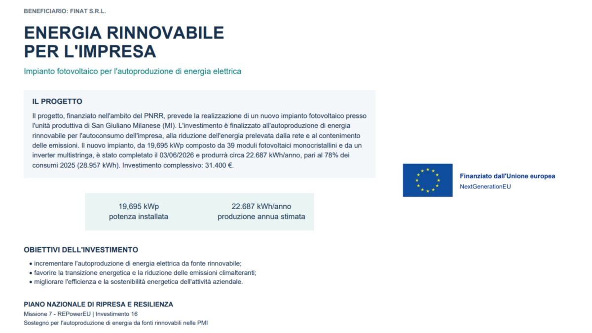 Copertina articolo Finat PNRR